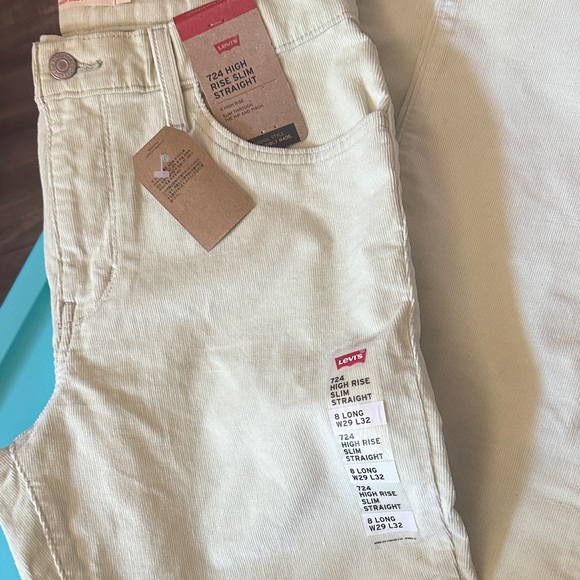 Levi’s 724 high rise slim straight size 8 long nwt - Picture 2 of 4